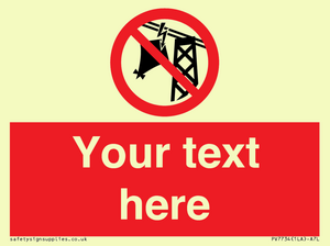 Custom prohibition do not fly kites near overhead electrical power lines